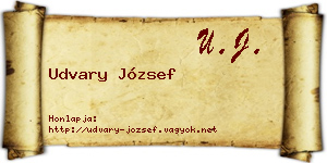 Udvary József névjegykártya