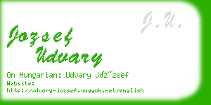 jozsef udvary business card